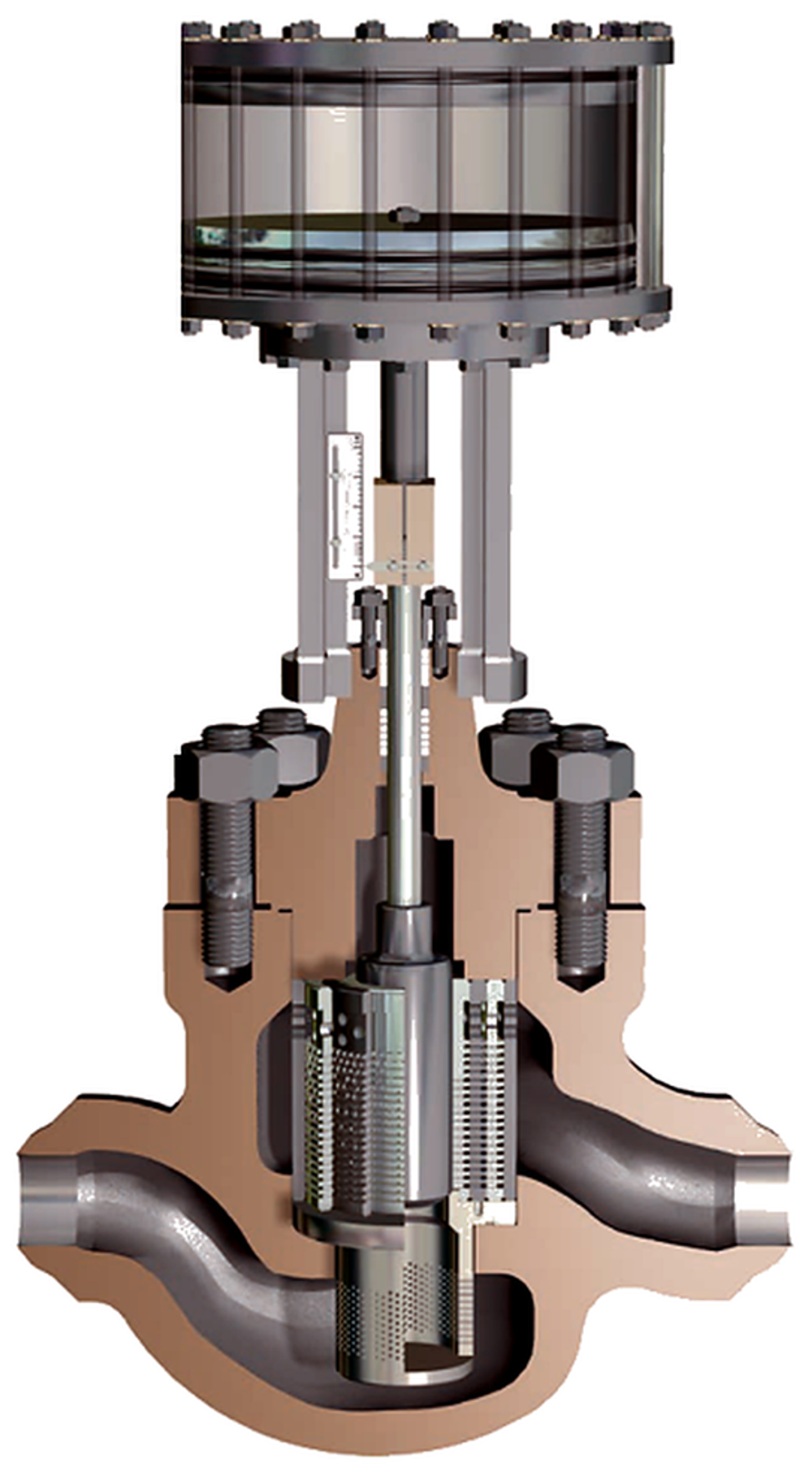 Figure 27. MIL Matrix multistage multipath control valve cutaway