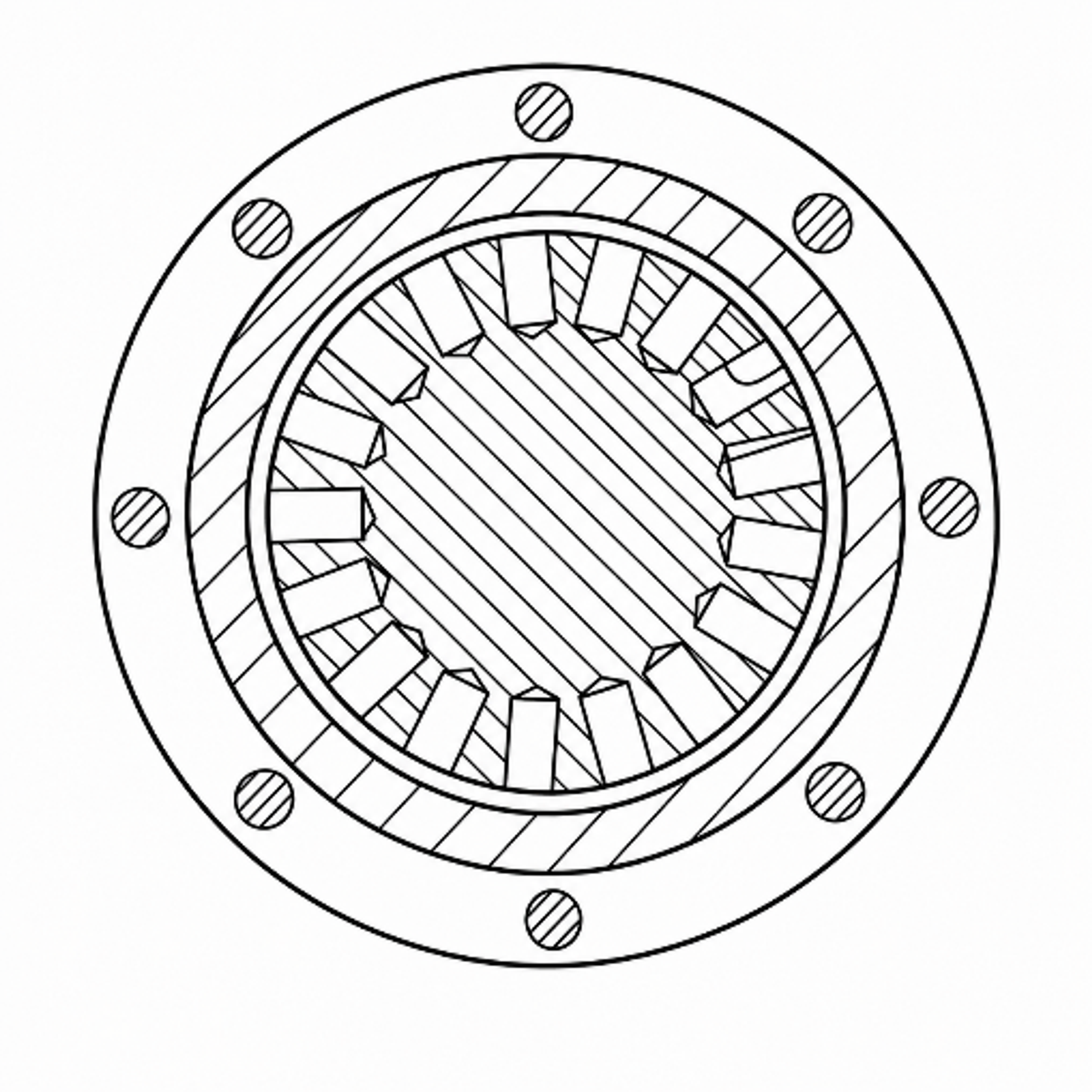 Figure 5.4. Holed rotor controlled cavitation device arranged for disassembly and cleaning. [18]