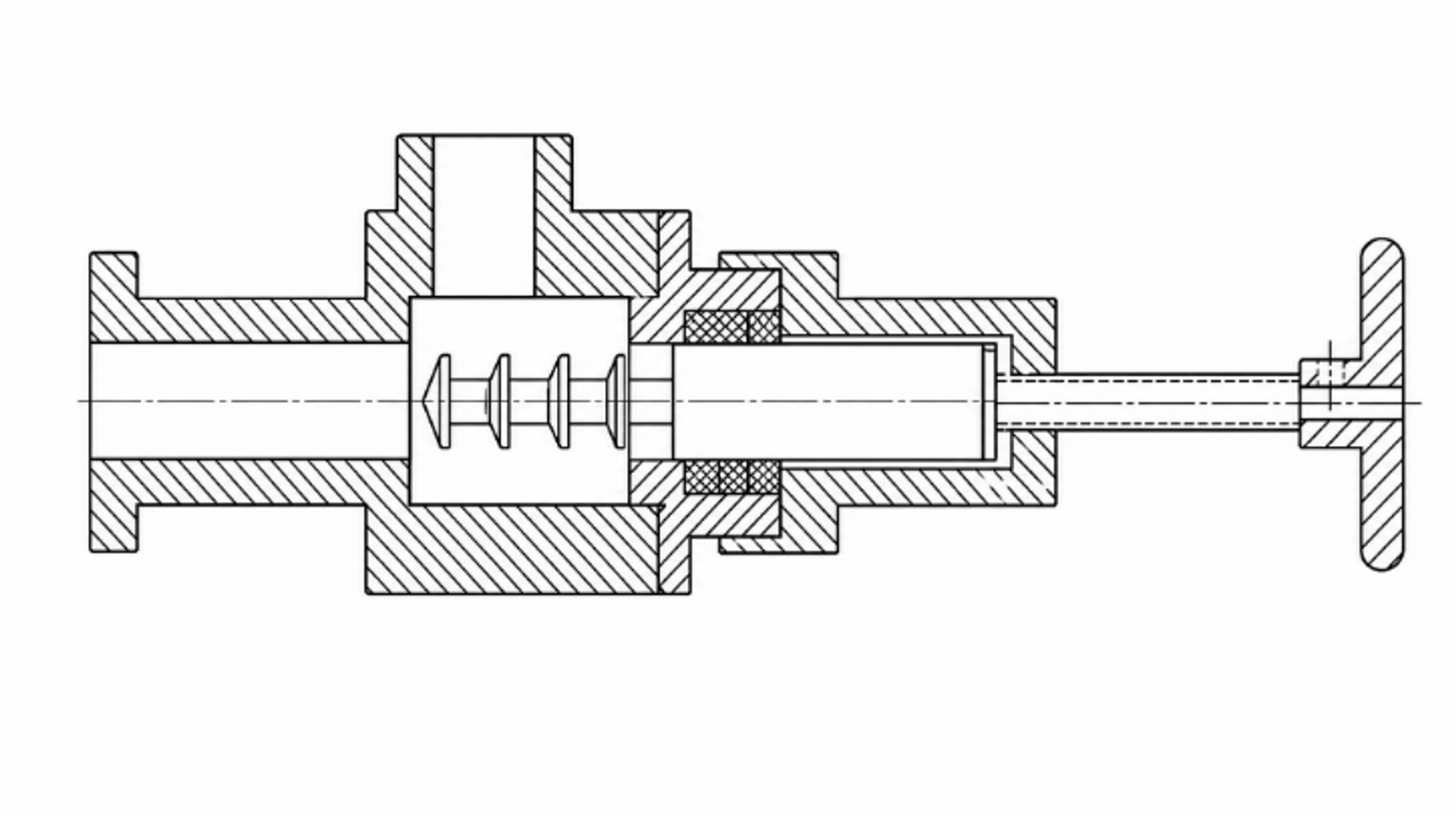 Figure 11.3. Multistage controlled flow hydrodynamic cavitation device with repeated flow passages and recovery regions. (17)
